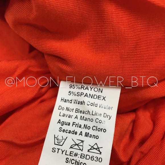 Orange Jersey Summer Mini Bodycon Dress - Picture 10 of 10